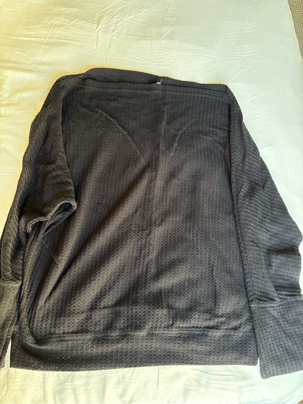 Amazon Black Waffle Knit Off the Shoulder Sweater